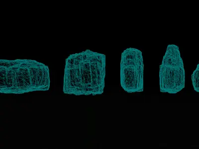 Realistic Modular Rocks Low-poly 3D model