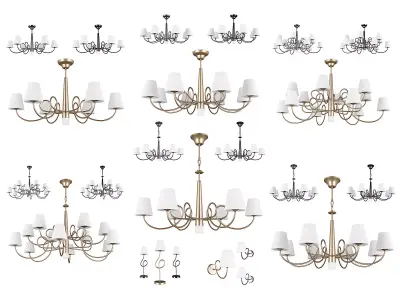 814 Vortico Lightstar Collection of Modern Lamps 3D Model Pack