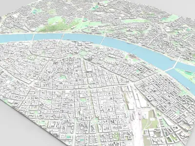 Cityscape Budapest Hungary 3D model