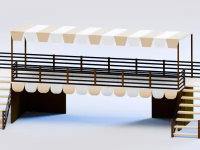 Amusement Park - Building 3  Low-poly 3D model