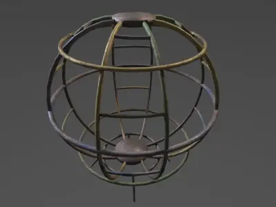 Soviet Oldschool Globe Low-poly 3D model