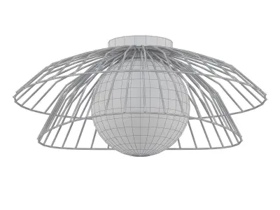 JARDIN gold caged ceiling light 3D model