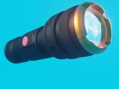 torch flashlight 3D model purchase