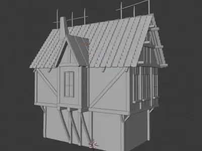 old town Free low-poly 3D model