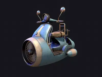 Hover Vespa  Low-poly 3D model