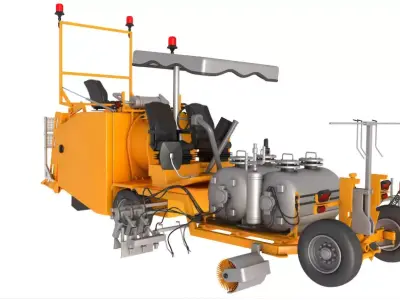 Road Marking Machine 3D model