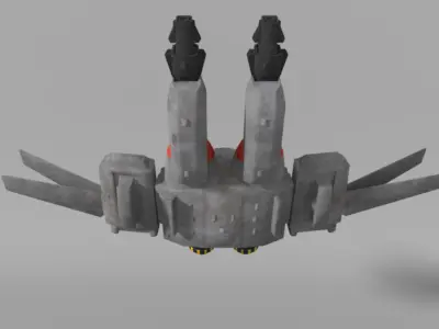 Low-poly space fighter Low-poly 3D model