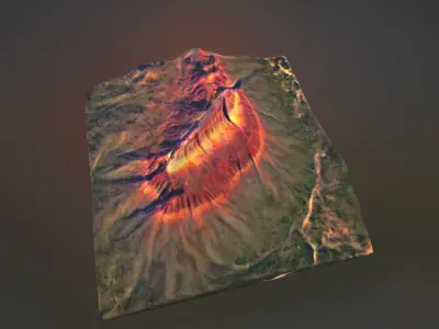Arizona Mesa Mountain 3D print model