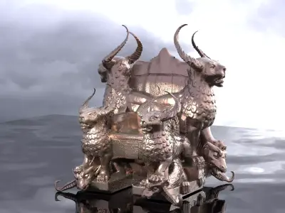 Sargon Ornate Throne 1 3D model