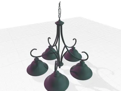 Ehmann Light Shaded Classic -Traditional Chandelier Low-poly 3D model