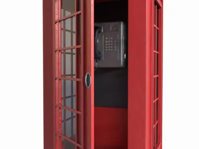 British Red Phone Box 3D model