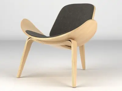 Hans J Wegner Lounge CH07 3D model
