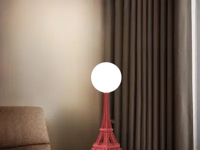eiffel tower lamp 3D print model