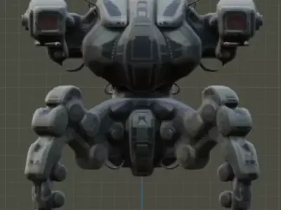 Quat-Robot 3DModel Low-poly 3D model