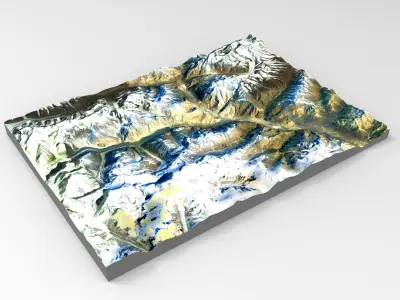 Mountain landscape 3D model 7