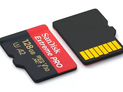 SanDisk Extreme PRO SD CARD 128GB 3D model