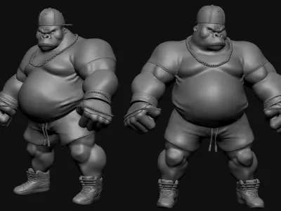 Street Style Gorilla 3D model