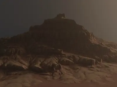 Eroded Mountain 3D model