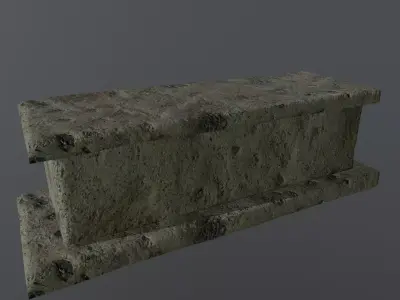 Bench Stone Medieval Free low-poly 3D model