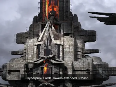 Cyber Punk Kowloon collection 1 3D Model Pack