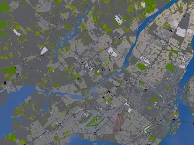 Montreal City Dec 2021 Low-poly 3D model