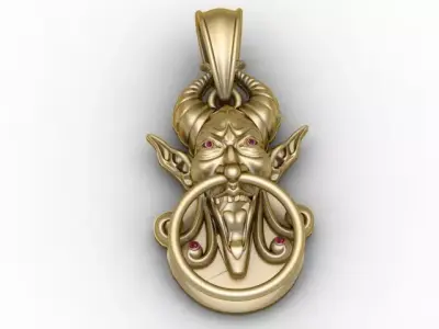  Devil Door Knocker Pendant 3D Printable Model 3D print model