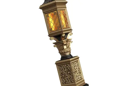 Classic Street Light 0103 Low-poly 3D model