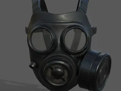 Gas mask helmet scifi fantasy armor hats military  Low-poly 3D model