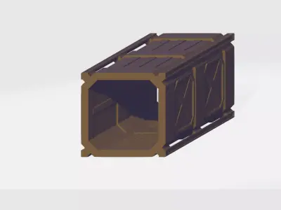 Sci-fi shipping Industrial Container for wargaming 28mm 3D print model