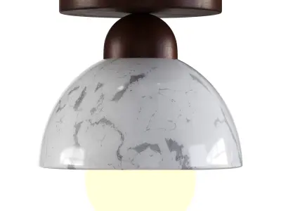 Japanese Wabi-sabi Style Aisle Ceiling Lamp Low-poly 3D model