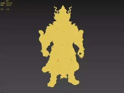 China Zhong Kui warrior  heavenly king night demon door god 3D model