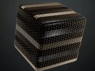 Perforated Corrugated Metal Grill PBR Seamless Texture