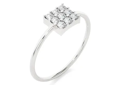 Light Minimalist Diamond Ring 3D print model