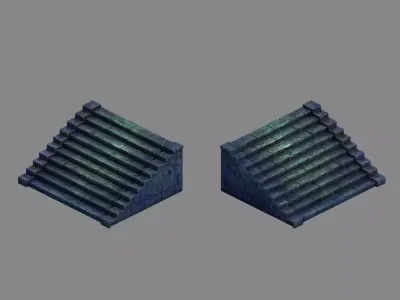 Disney main city - underground palace stairs 02 3D model