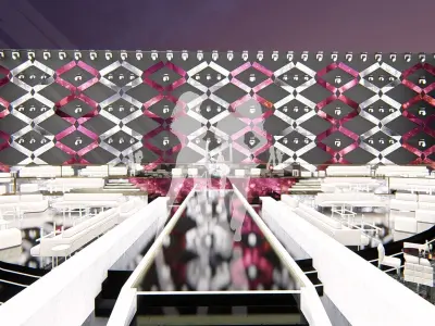  Modern Club Design concept Low-poly 3D model