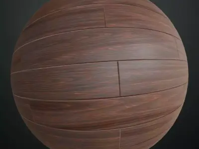 Antique High-Gloss Parquet Floor PBR Seamless Texture