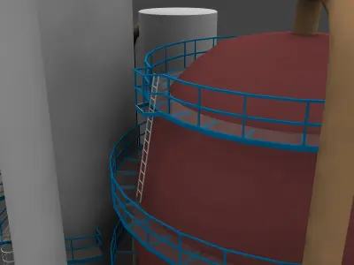 refinery unit 3D model