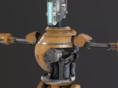 Scan bot Non Rigged 3d model  3D model