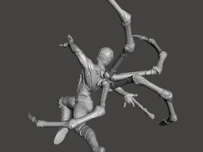 spiderman with base 3d model for 3d printing  3D print model