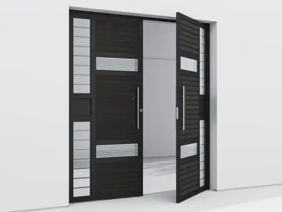 Aluminium door 74 3D model