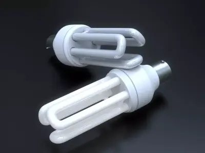 CFL Bulb Low-poly 3D model