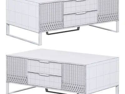 black coffee table by homary   3D model