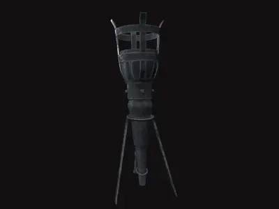 Medieval Torch V01 Low-poly 3D model