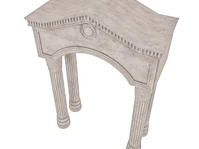 Classic Building Entrance 3 Low-poly 3D model