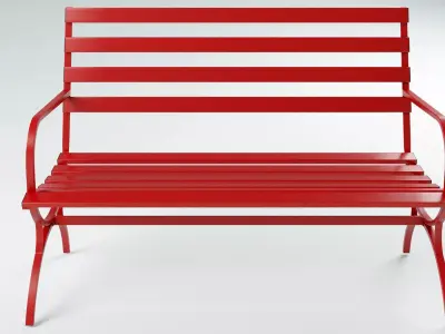 bench 3D model 2