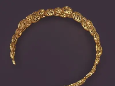 Light cuff bracelet 3D print model