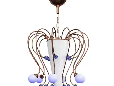 CONIC CRYSTAL CHANDELIER Low-poly 3D model