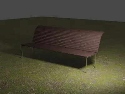 Modern Bench 3D model purchase