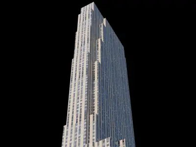 30 Rockerfeller Plaza - NYC Low-poly 3D model