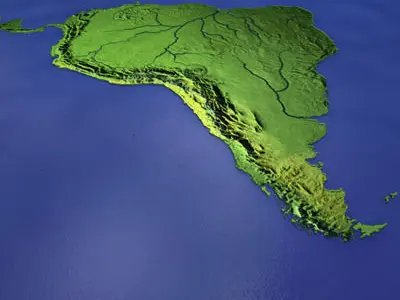 South America 3D model
